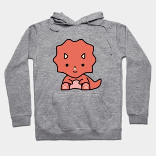 Red dino print Hoodie